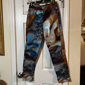 Raw Blue Abstract Denim Jeans